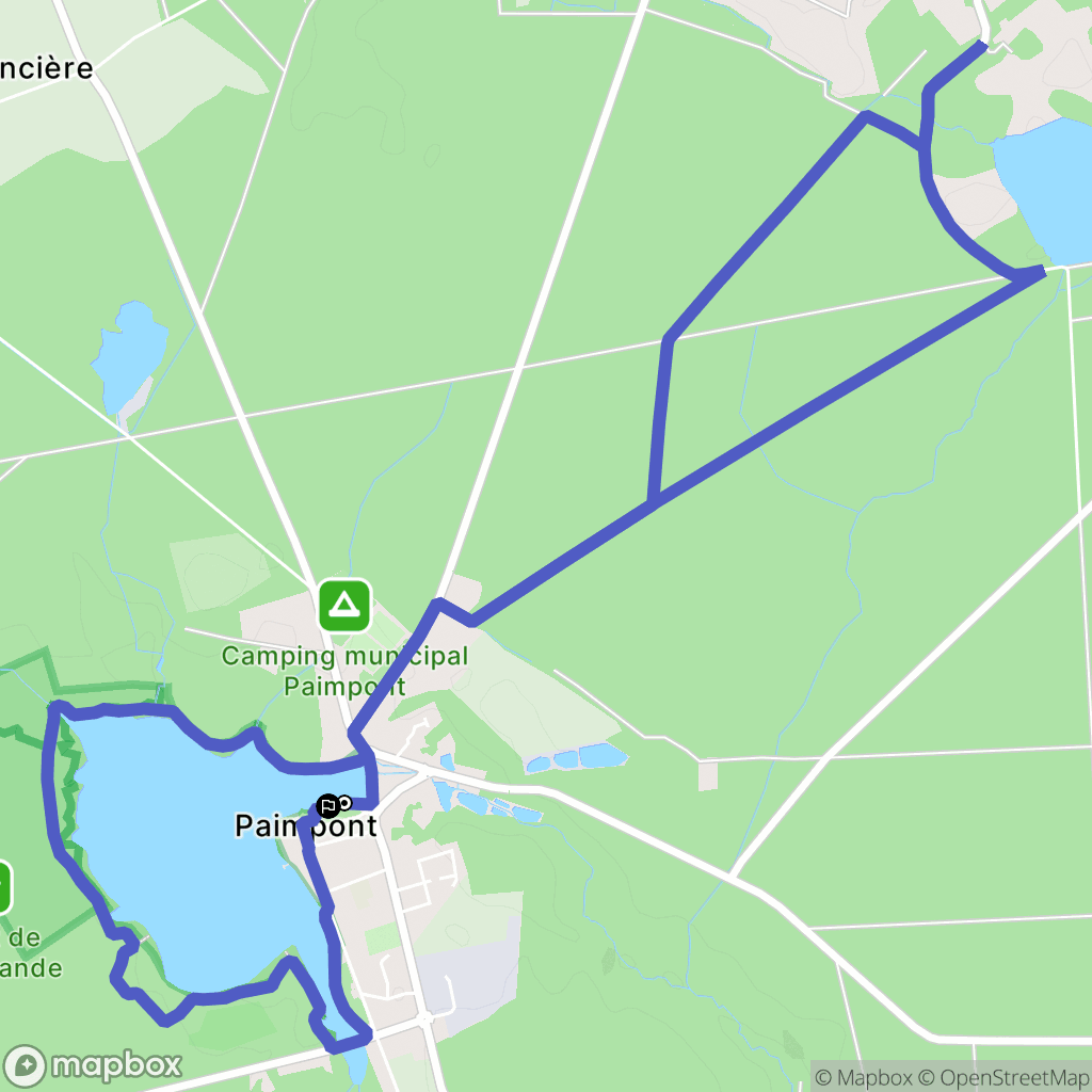 Paimpont : carte du parcours de randonnée - France