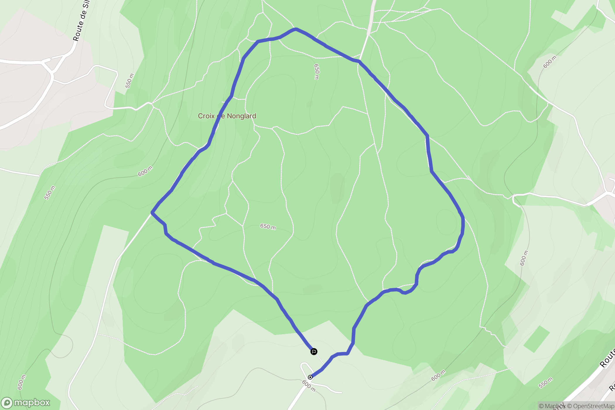 Lovagny : carte du parcours de randonnée - France