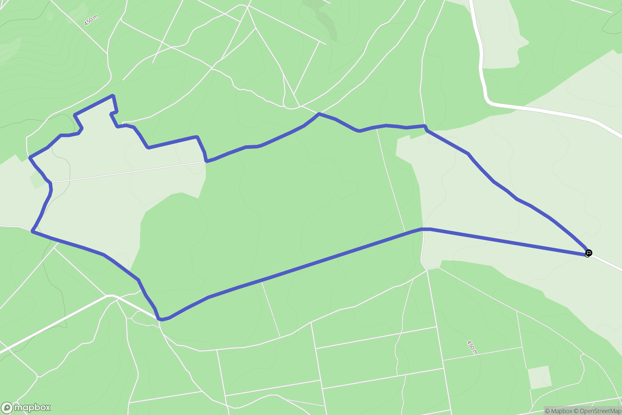 Chaignay : carte du parcours de randonnée - France