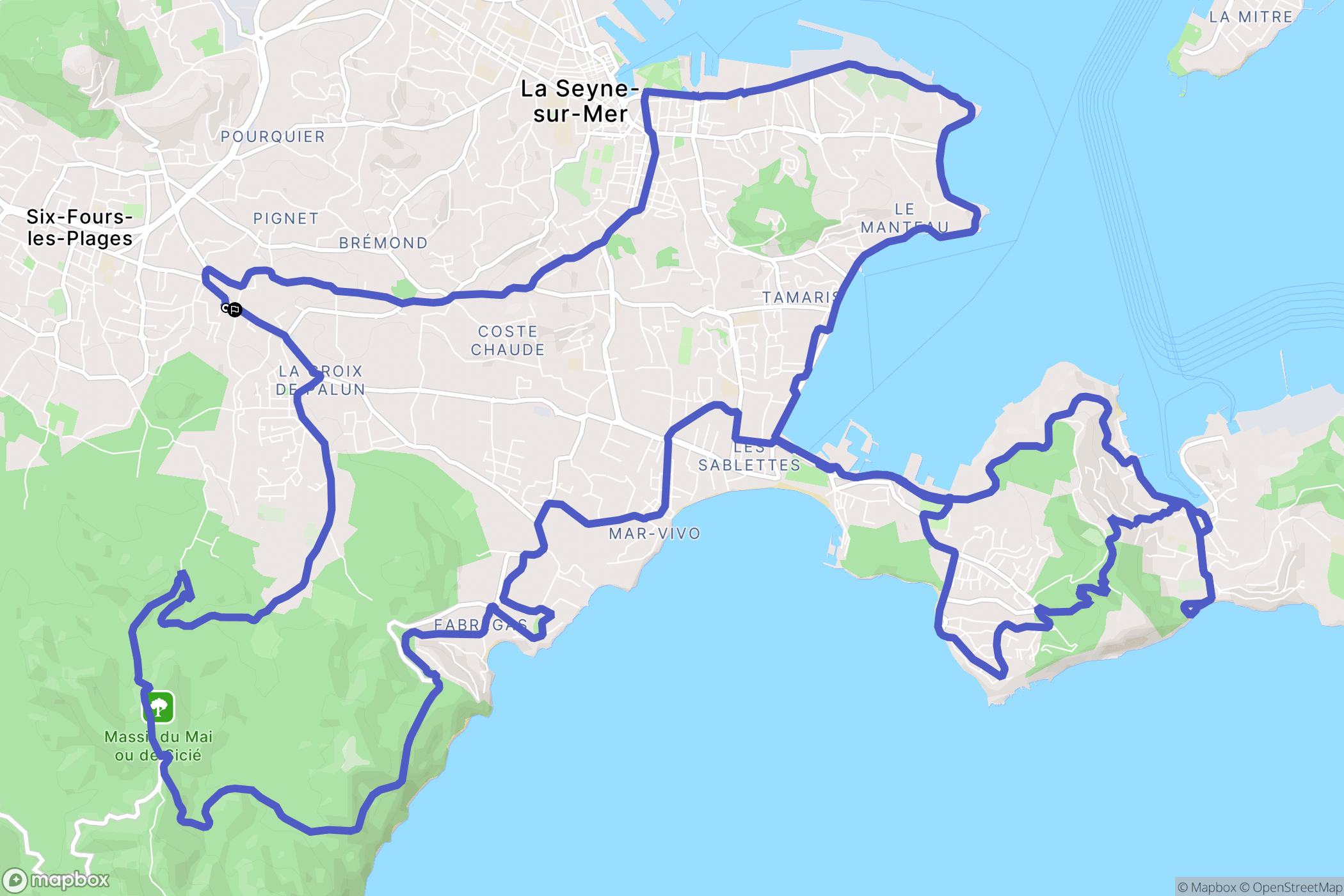 Six-Fours-les-Plages: routekaart voor buitenactiviteiten - France