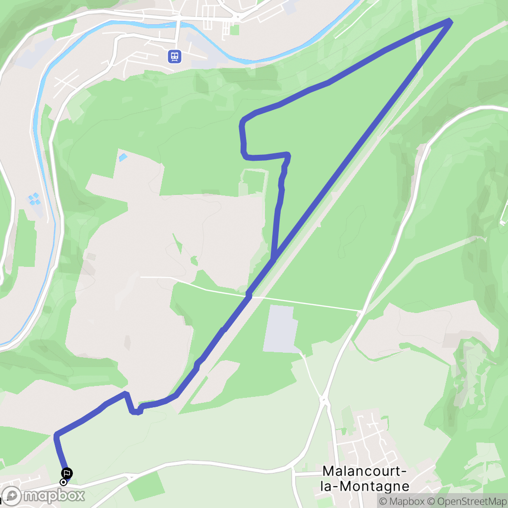 Montois-la-Montagne : carte du parcours de randonnée - France