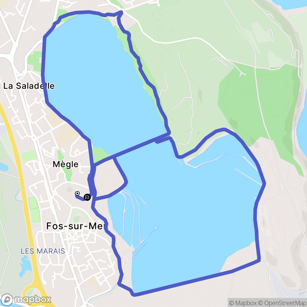 Fos-sur-Mer : carte du parcours de randonnée - France