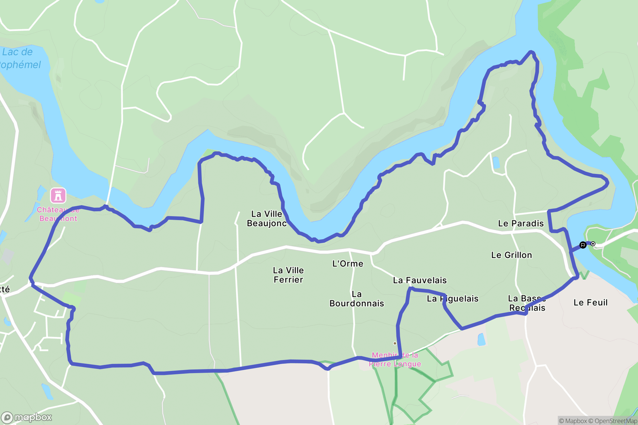 Plouasne : carte du parcours de randonnée - France