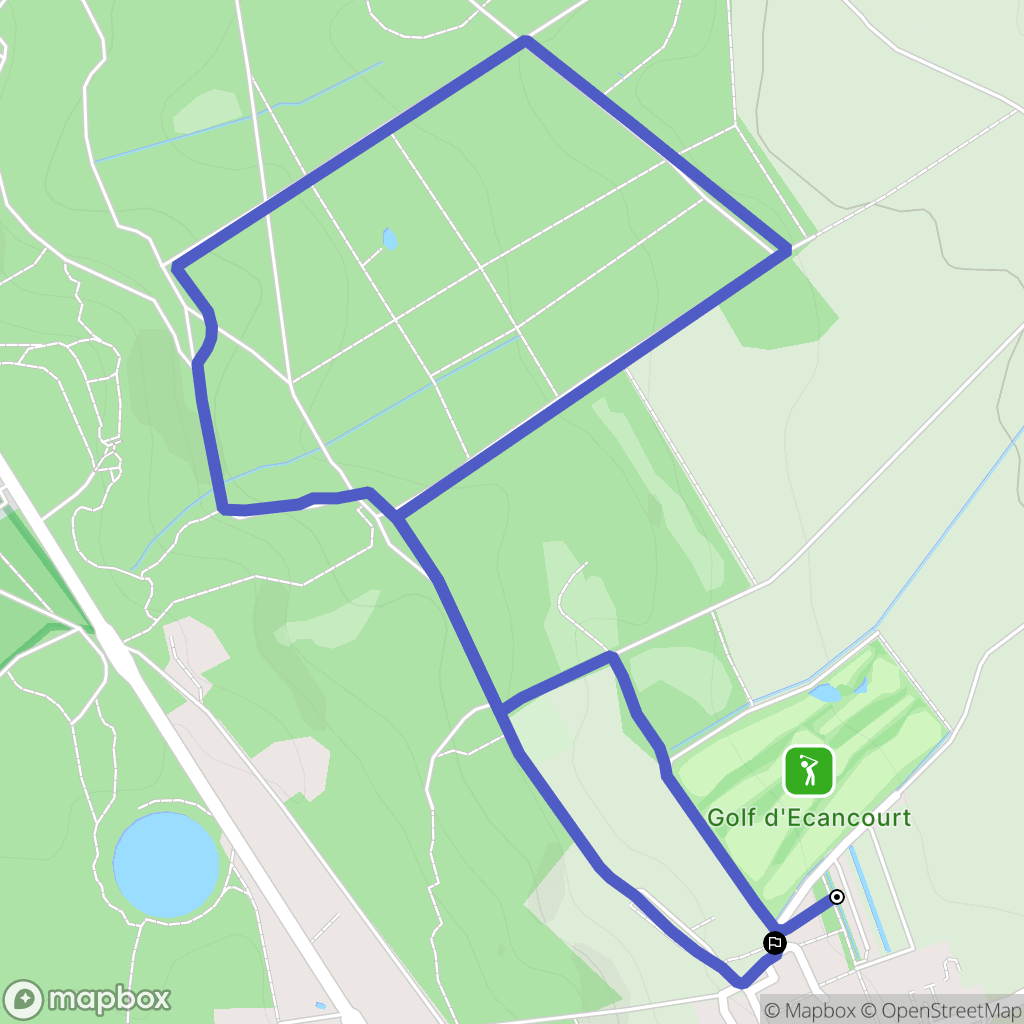 Jouy-le-Moutier : carte du parcours de randonnée - France