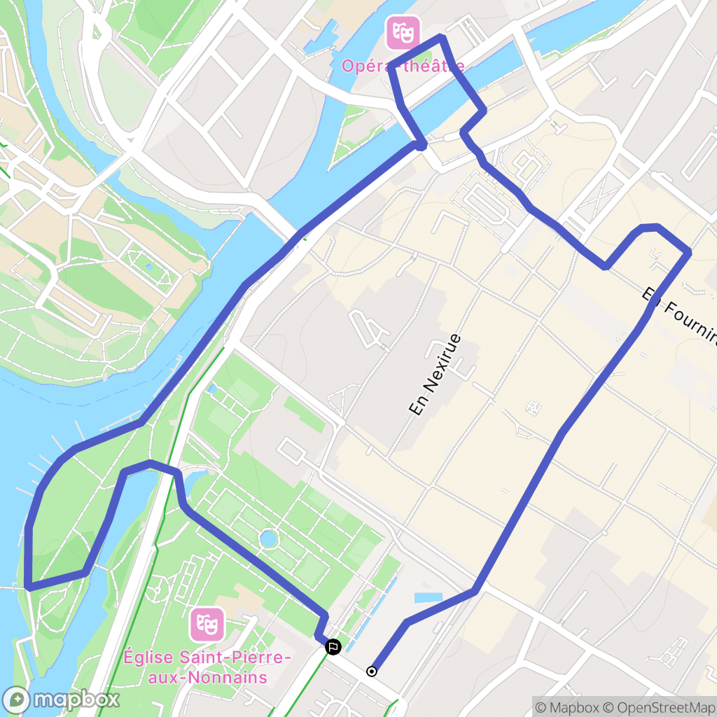 Metz : carte du parcours de randonnée - France