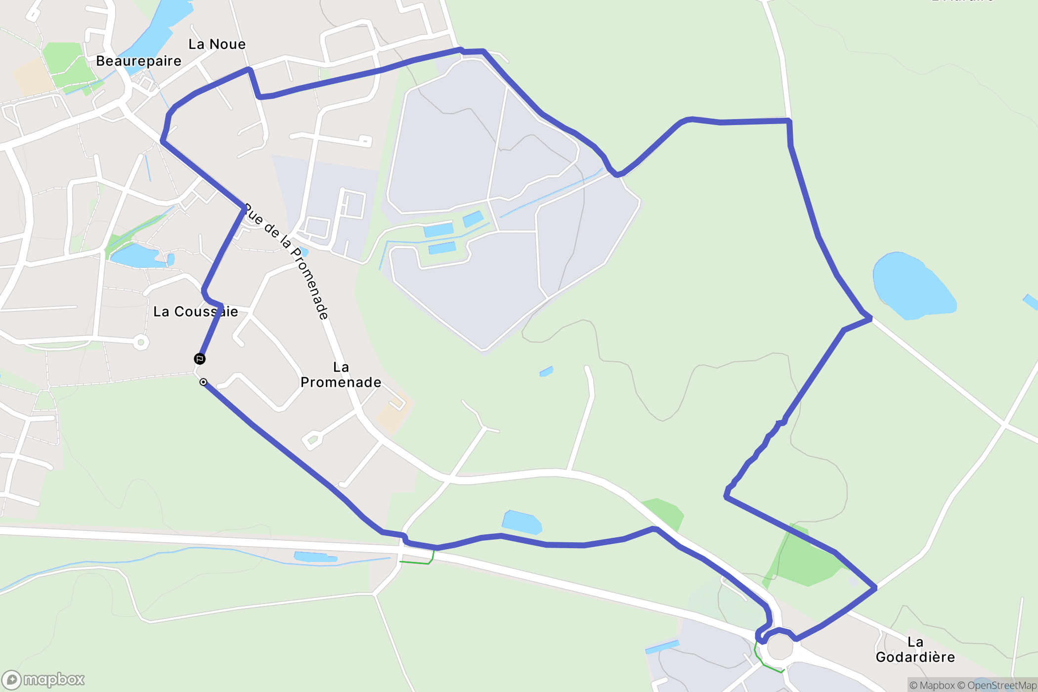 Beaurepaire : carte du parcours de randonnée - France