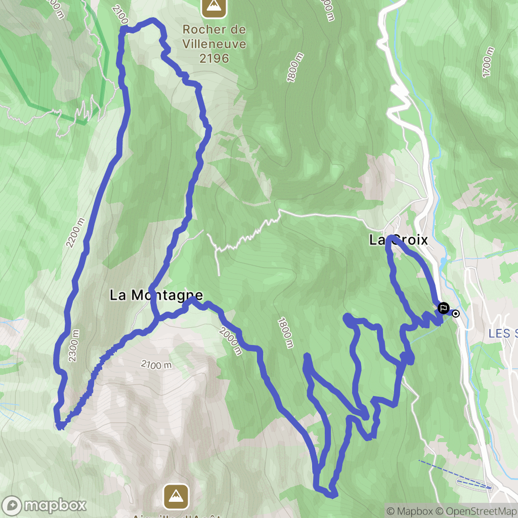 Pralognan-la-Vanoise : carte du parcours de randonnée - France