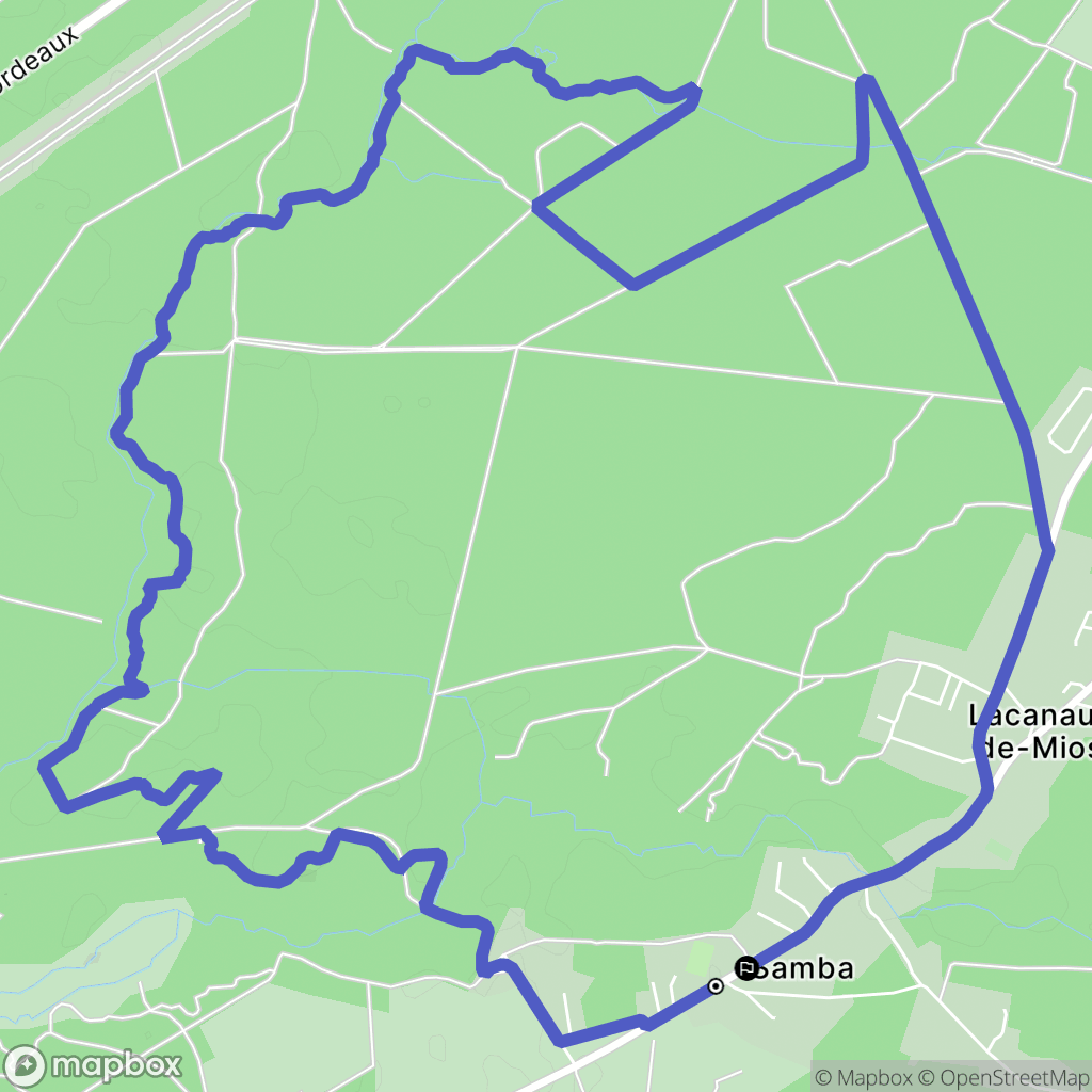 Mios : carte du parcours de randonnée - France