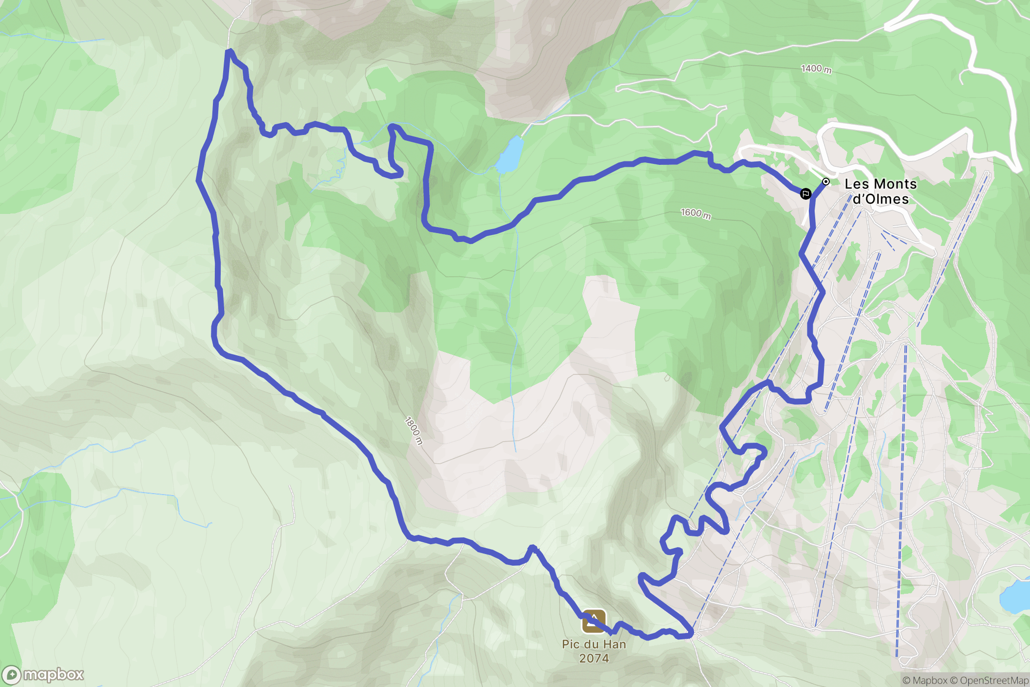 Montferrier : carte du parcours de randonnée - France