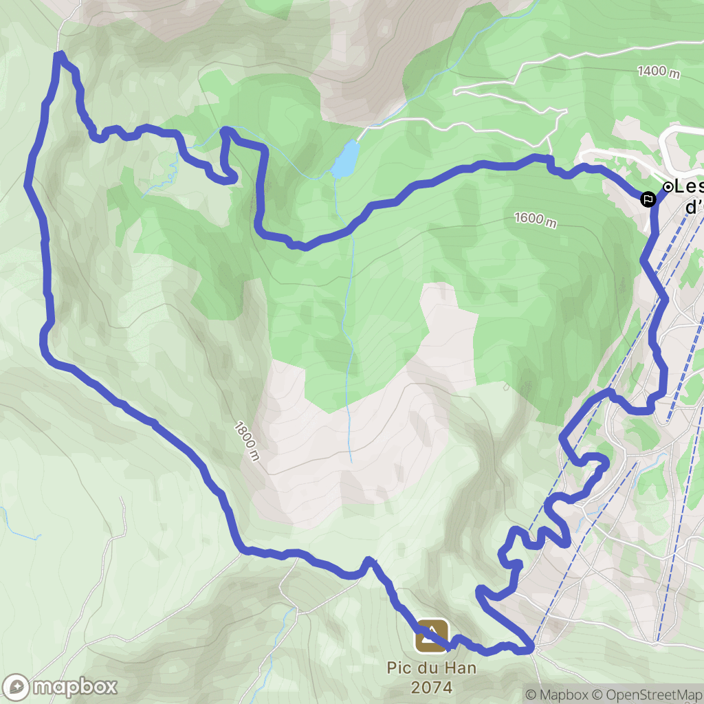 Montferrier : carte du parcours de randonnée - France