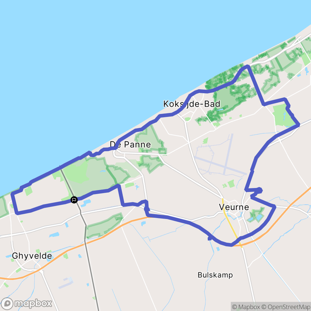 Bray-Dunes : carte du parcours de randonnée - France
