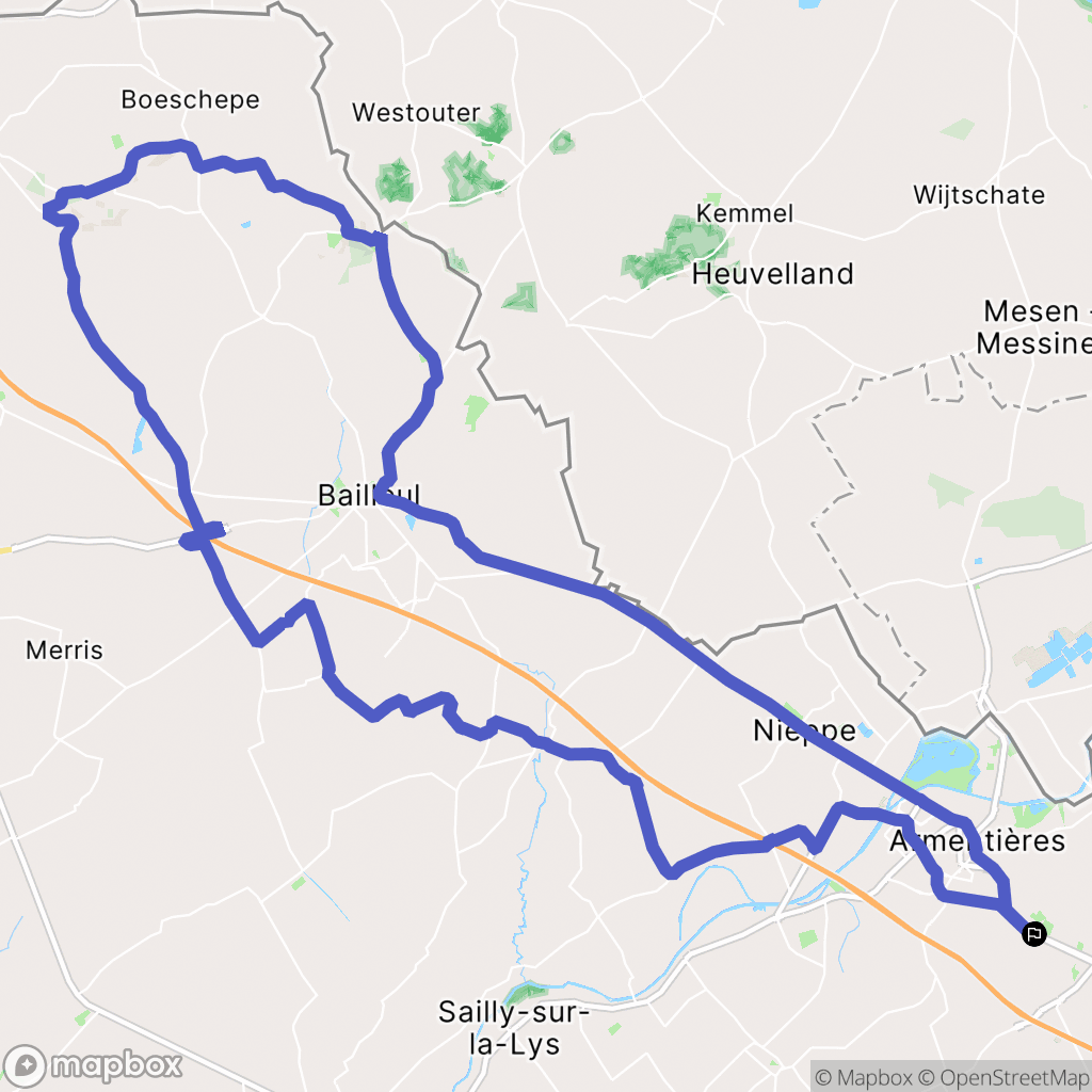 La Chapelle-d'Armentières : carte du parcours de randonnée - France
