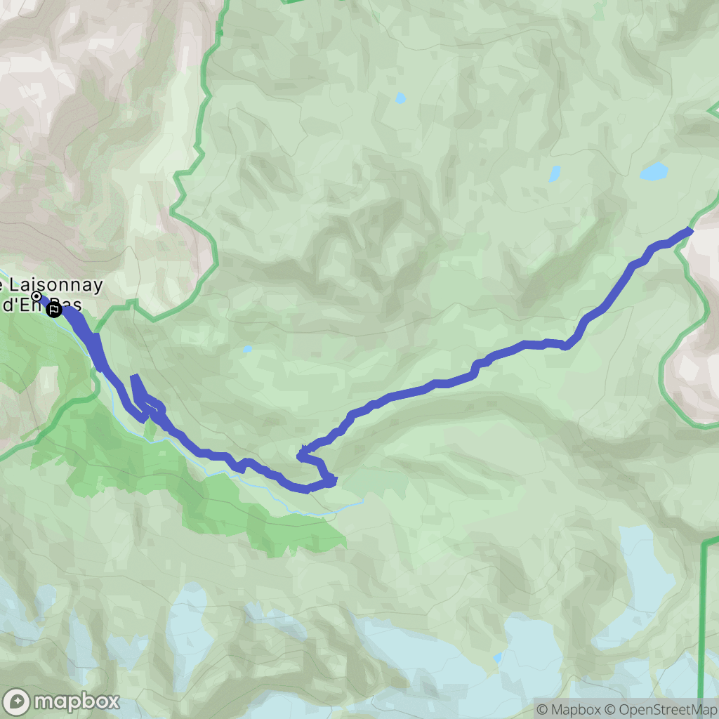 Champagny-en-Vanoise : carte du parcours de randonnée - France