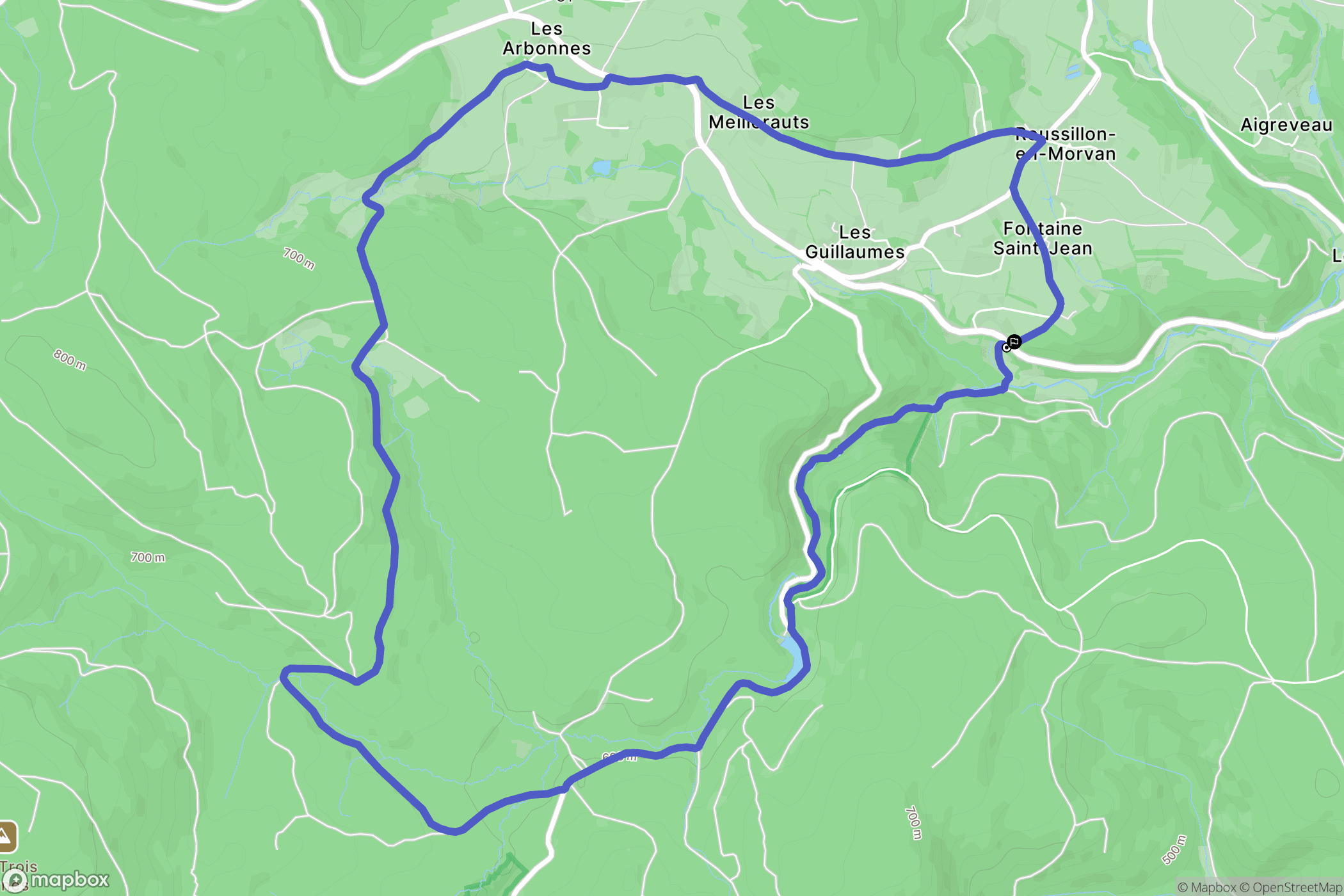 Roussillon-en-Morvan: routekaart voor buitenactiviteiten - France