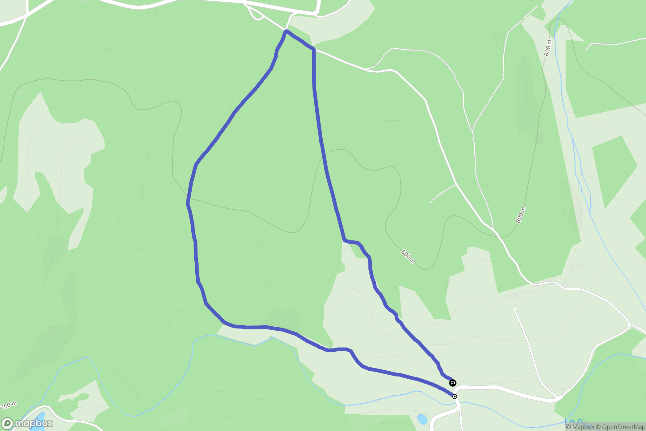 Sainte-Sigolène : carte du parcours de randonnée - France