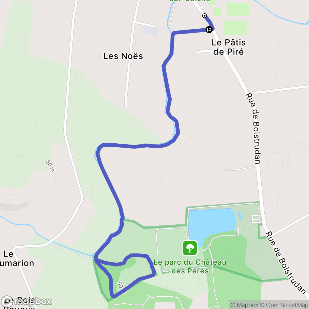 Piré-Chancé : carte du parcours de randonnée - France