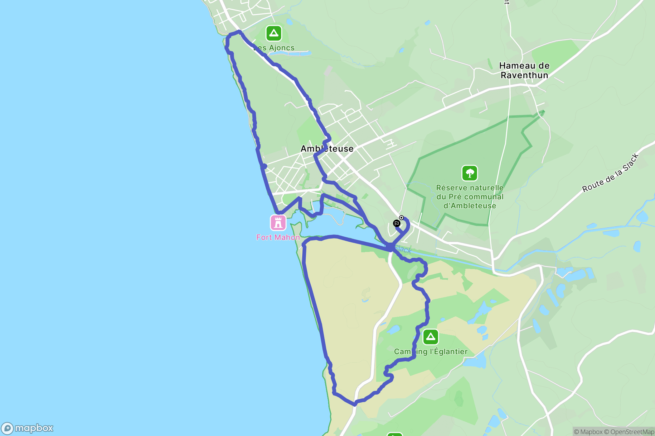 Ambleteuse : carte du parcours de randonnée - France