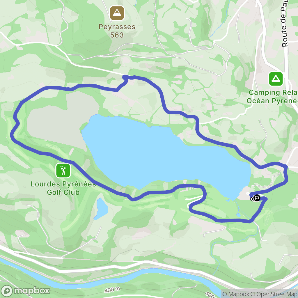 Lourdes : carte du parcours de randonnée - France