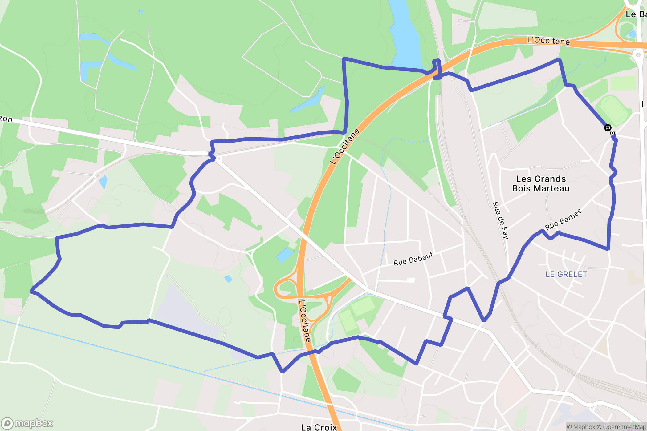 Vierzon : carte du parcours de randonnée - France