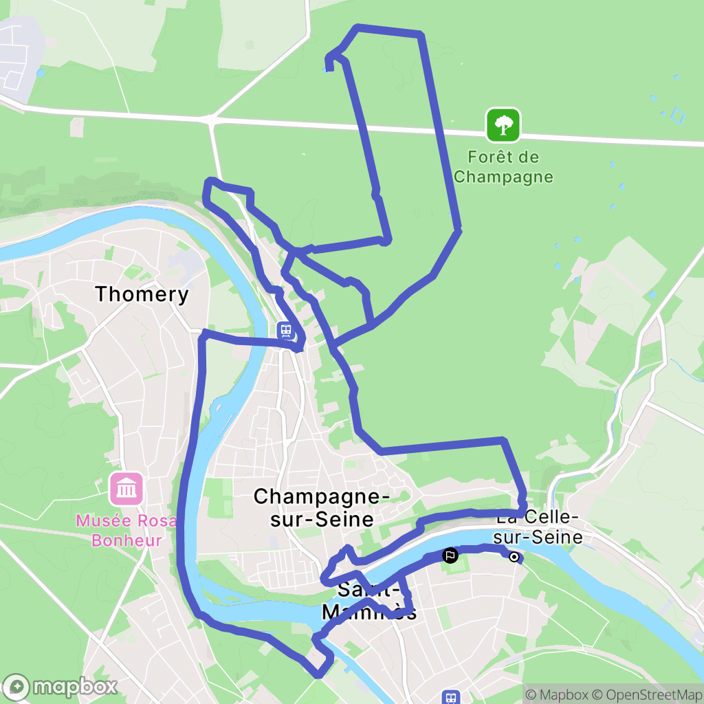 Saint-Mammès : carte du parcours de randonnée - France