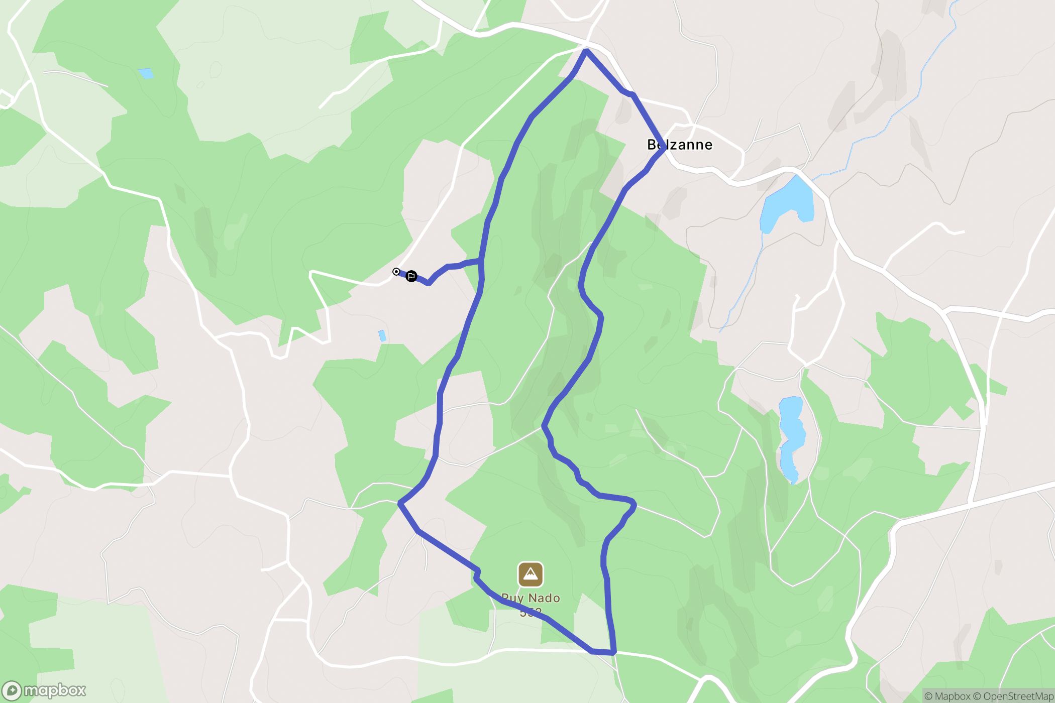 Bessines-sur-Gartempe : carte du parcours de randonnée - France