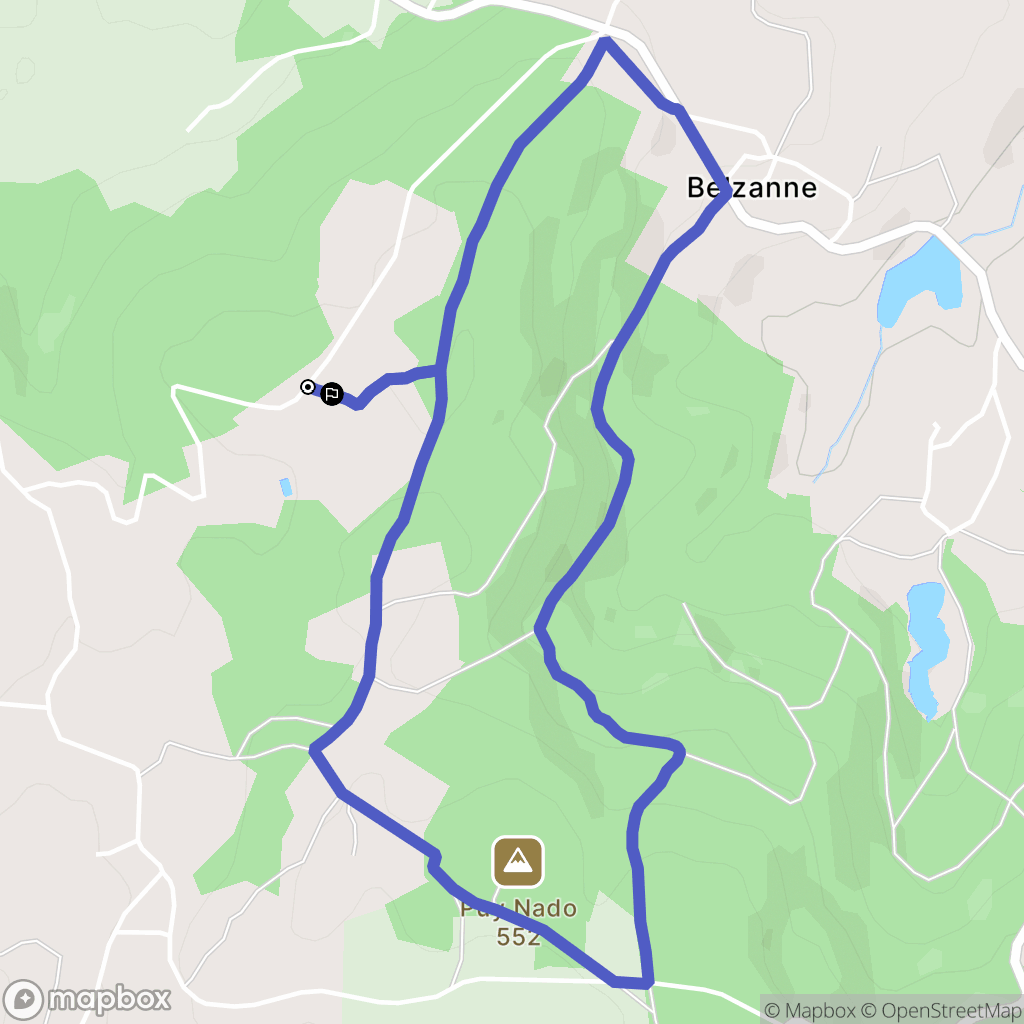 Bessines-sur-Gartempe : carte du parcours de randonnée - France