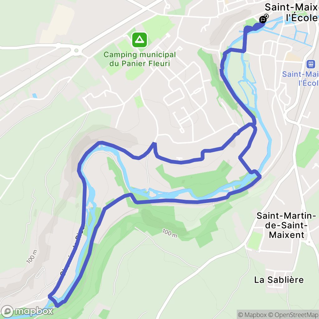 Saint-Maixent-l'École : carte du parcours de randonnée - France