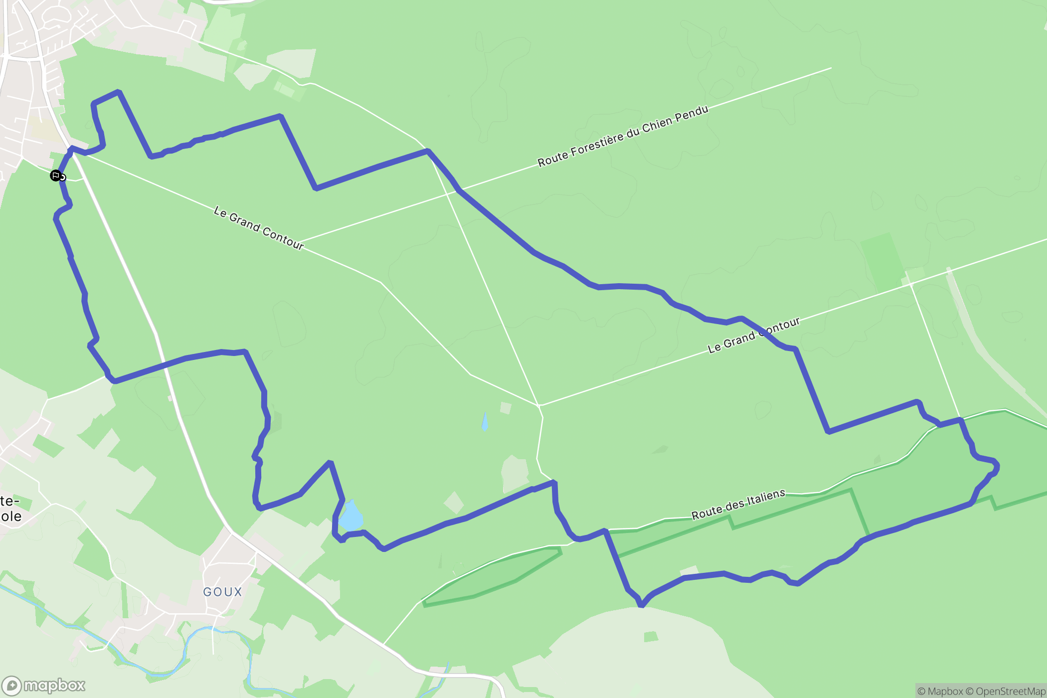 Dole : carte du parcours de randonnée - France