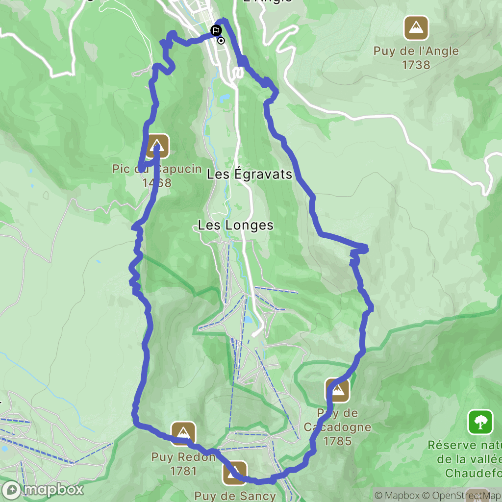 Mont-Dore : carte du parcours de randonnée - France