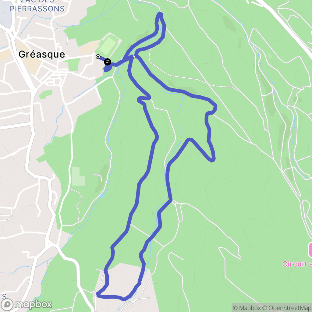 Gréasque : carte du parcours de randonnée - France