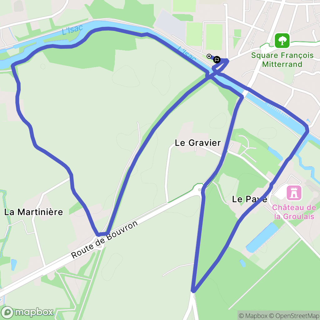 Blain : carte du parcours de randonnée - France
