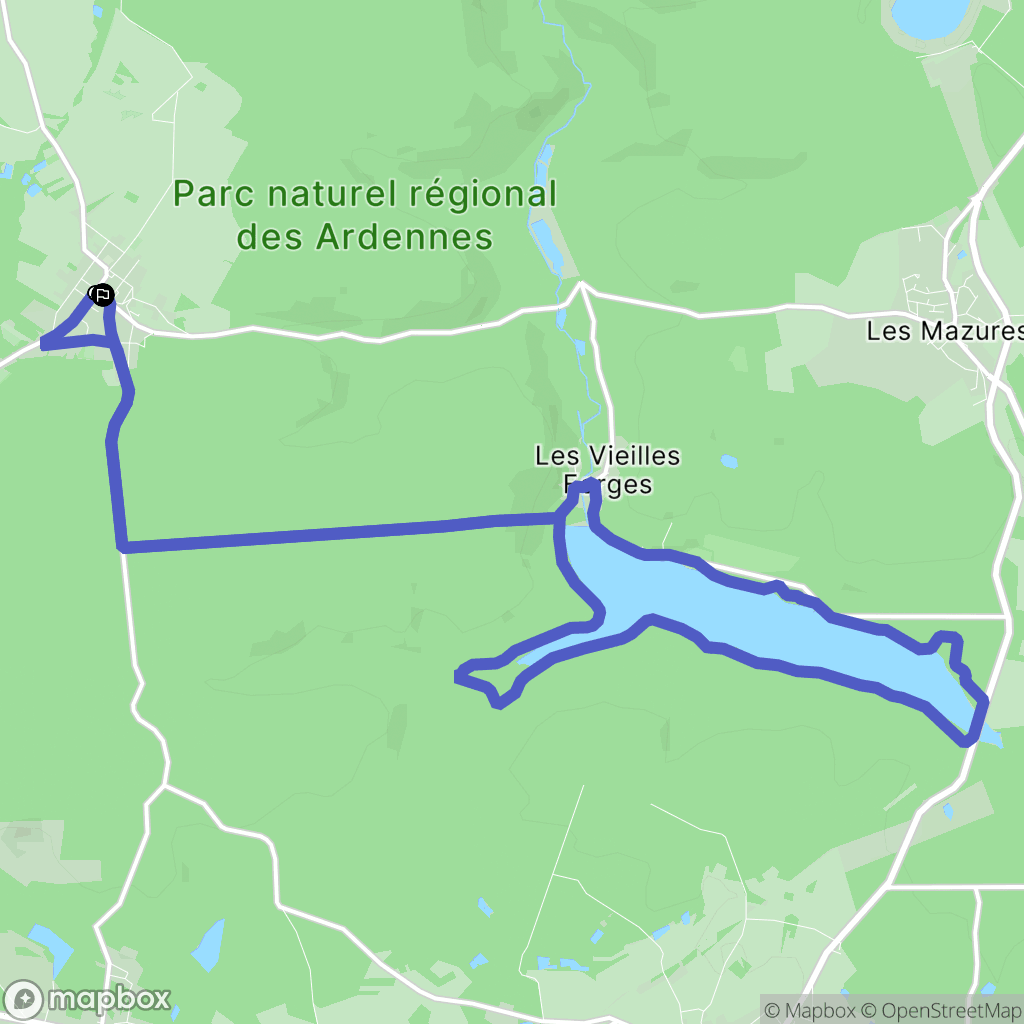 Bourg-Fidèle : carte du parcours de randonnée - France