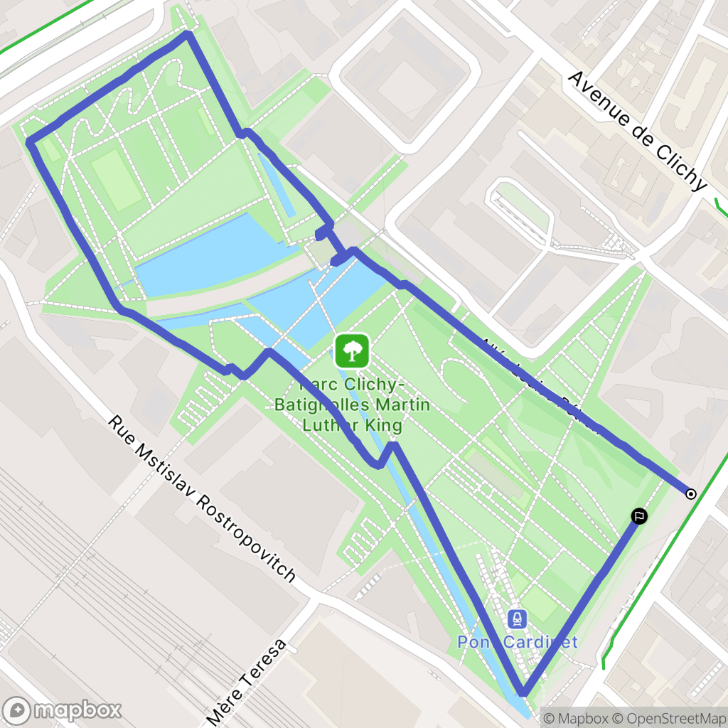 Paris : carte du parcours de randonnée - France