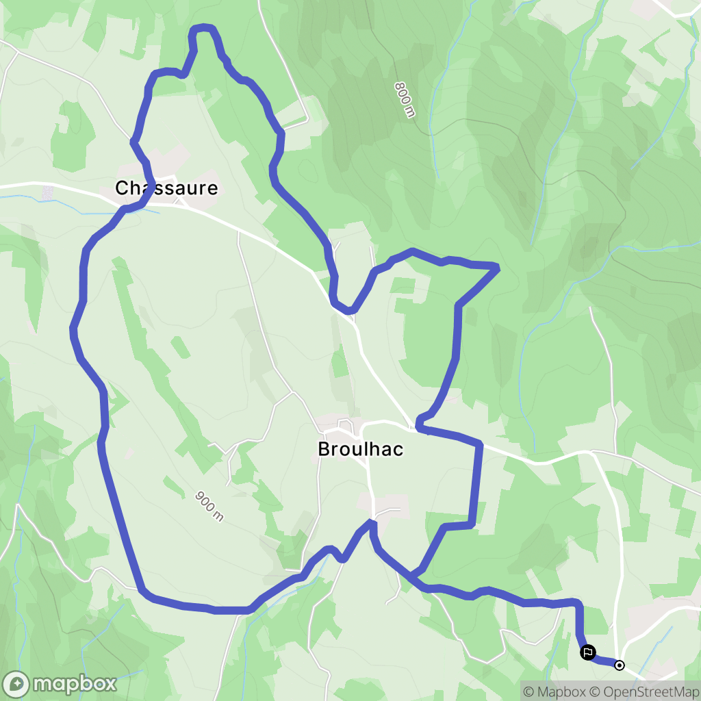 Chaspinhac : carte du parcours de randonnée - France