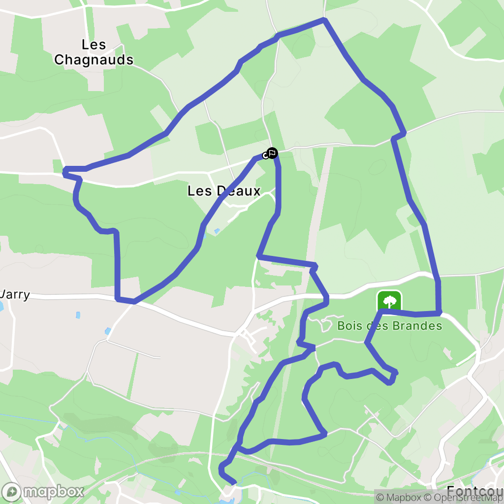 Bussac-sur-Charente : carte du parcours de randonnée - France
