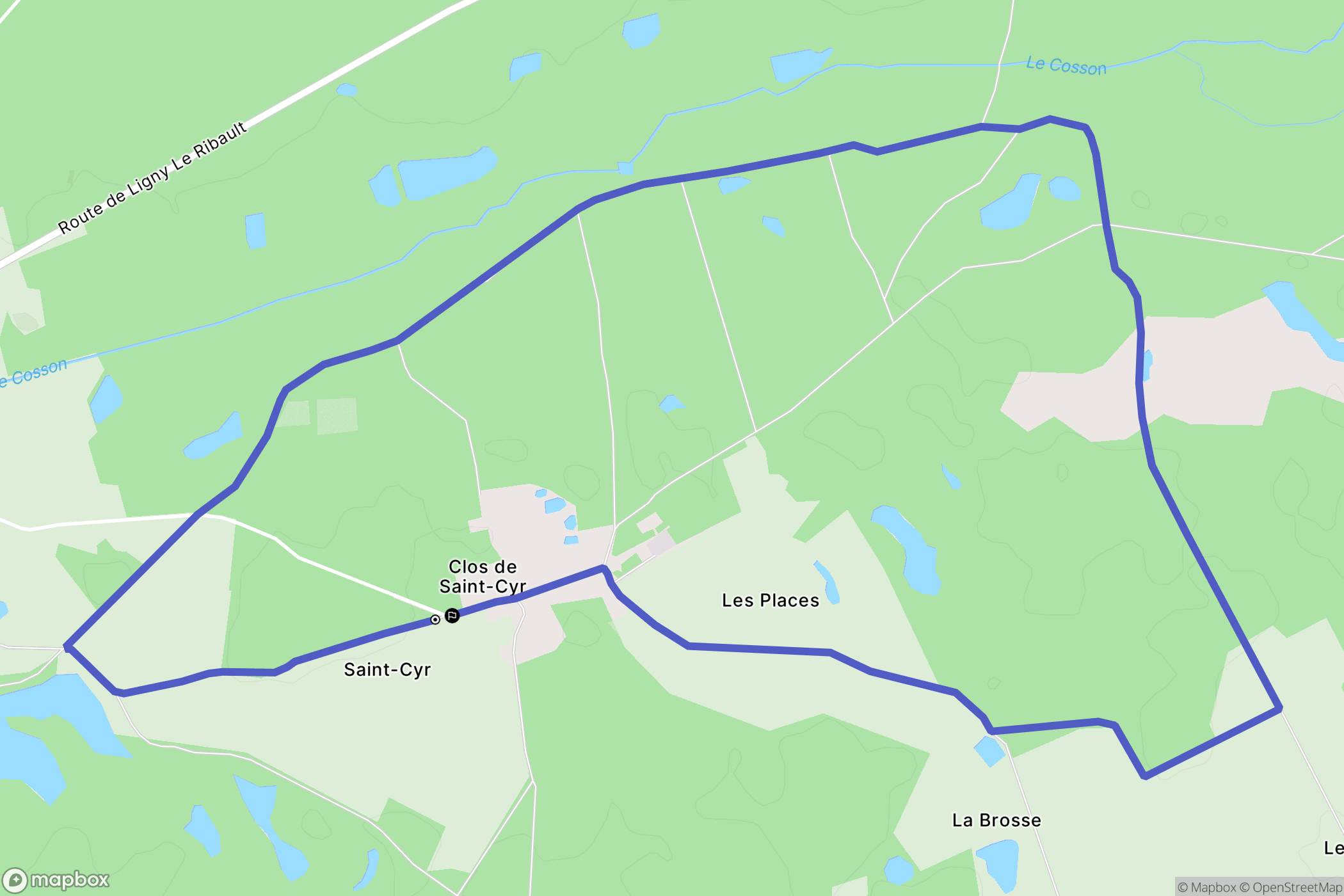 La Ferté-Saint-Cyr : carte du parcours de randonnée - France