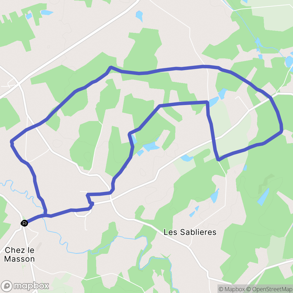 Terres-de-Haute-Charente : carte du parcours de randonnée - France