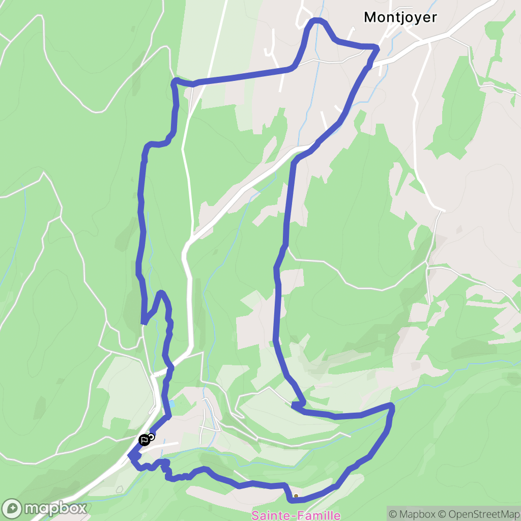 Montjoyer : carte du parcours de randonnée - France