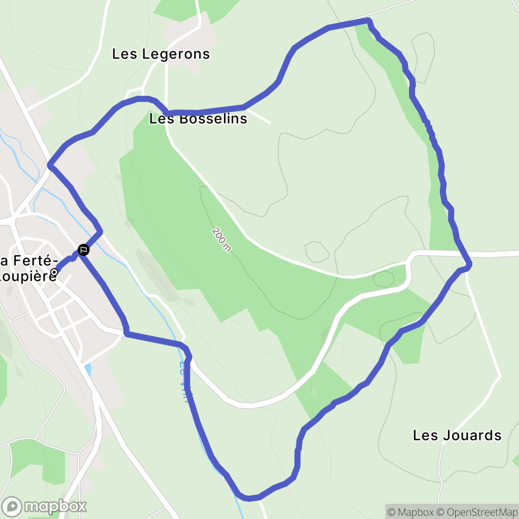 La Ferté-Loupière : carte du parcours de randonnée - France