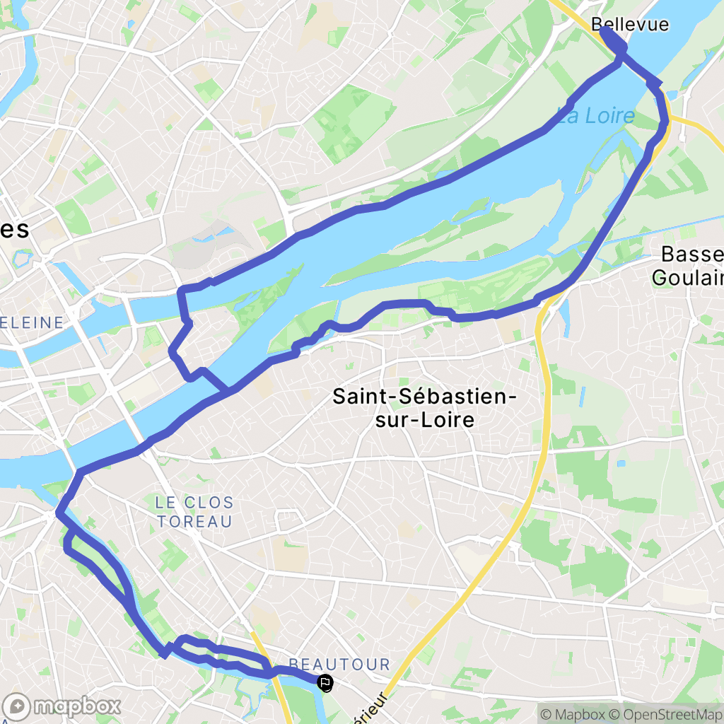 Vertou : carte du parcours de randonnée - France