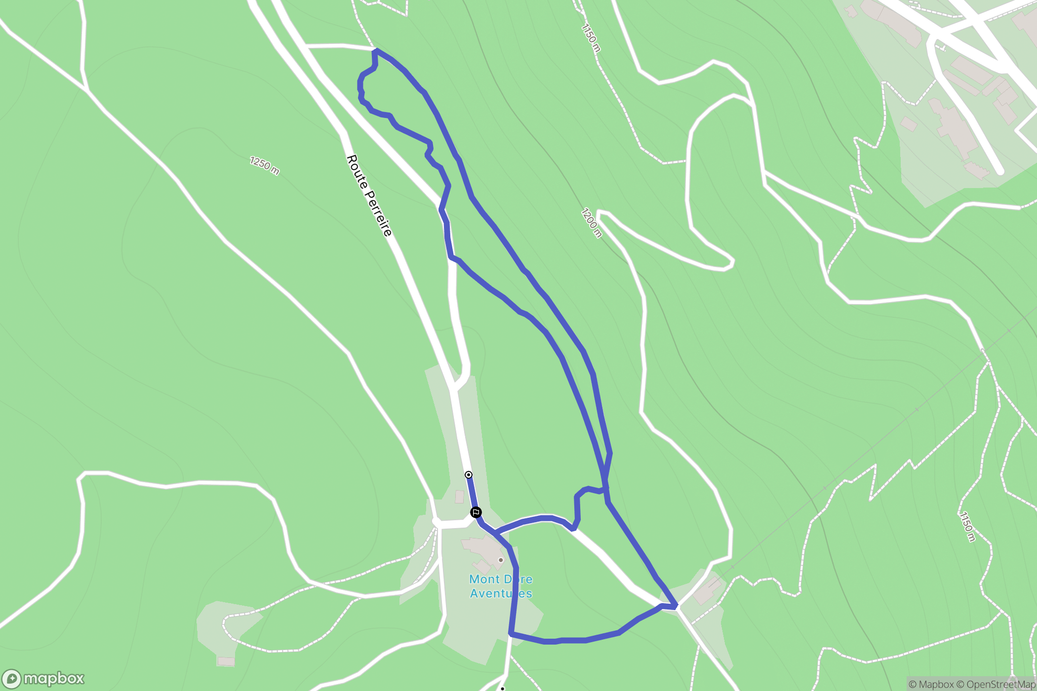 Mont-Dore : carte du parcours de randonnée - France