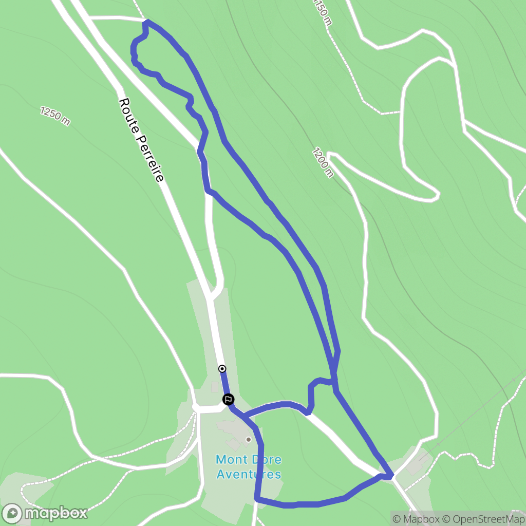 Mont-Dore : carte du parcours de randonnée - France