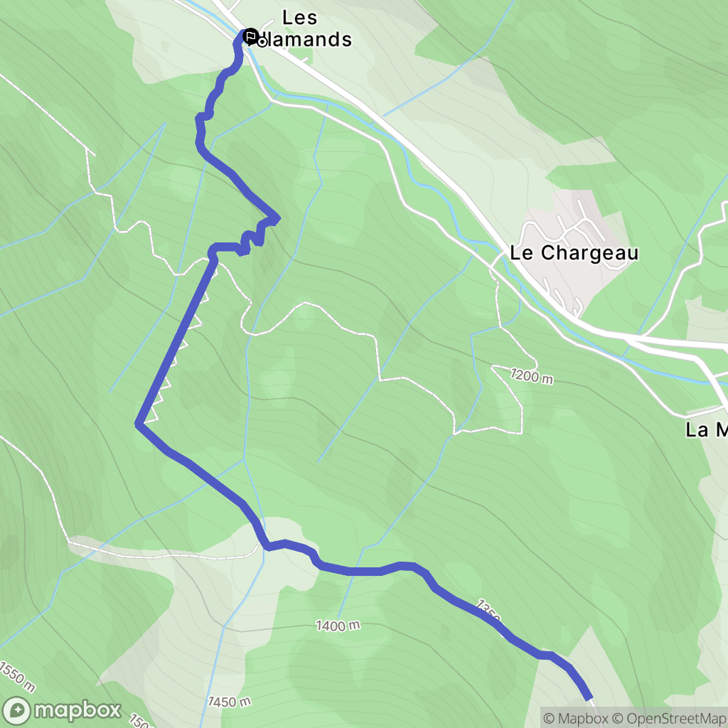 Morzine : carte du parcours de randonnée - France