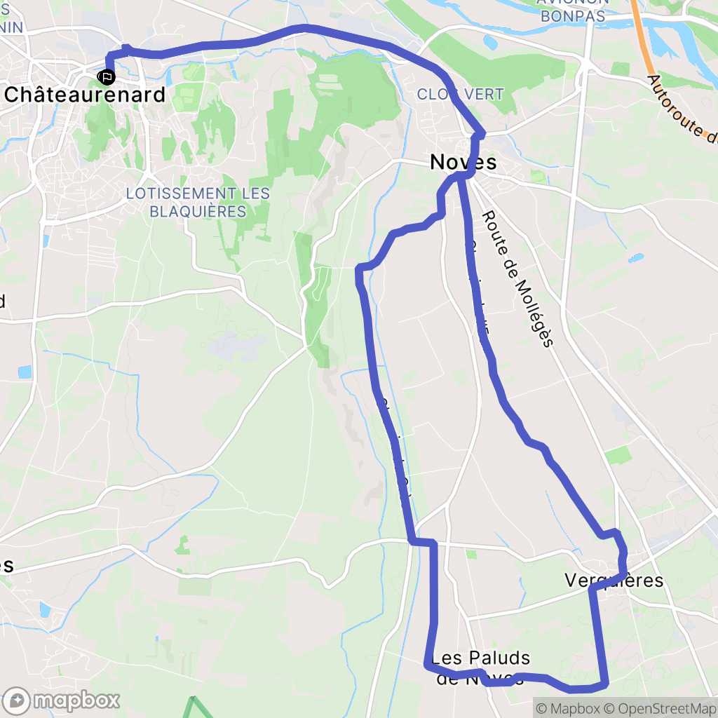 Châteaurenard : carte du parcours de randonnée - France