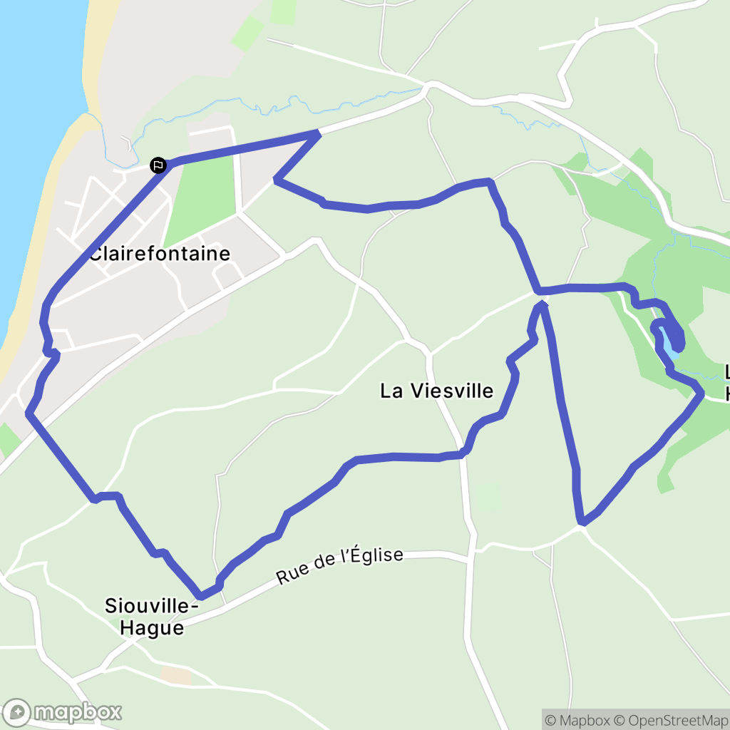 Siouville-Hague : carte du parcours de randonnée - France
