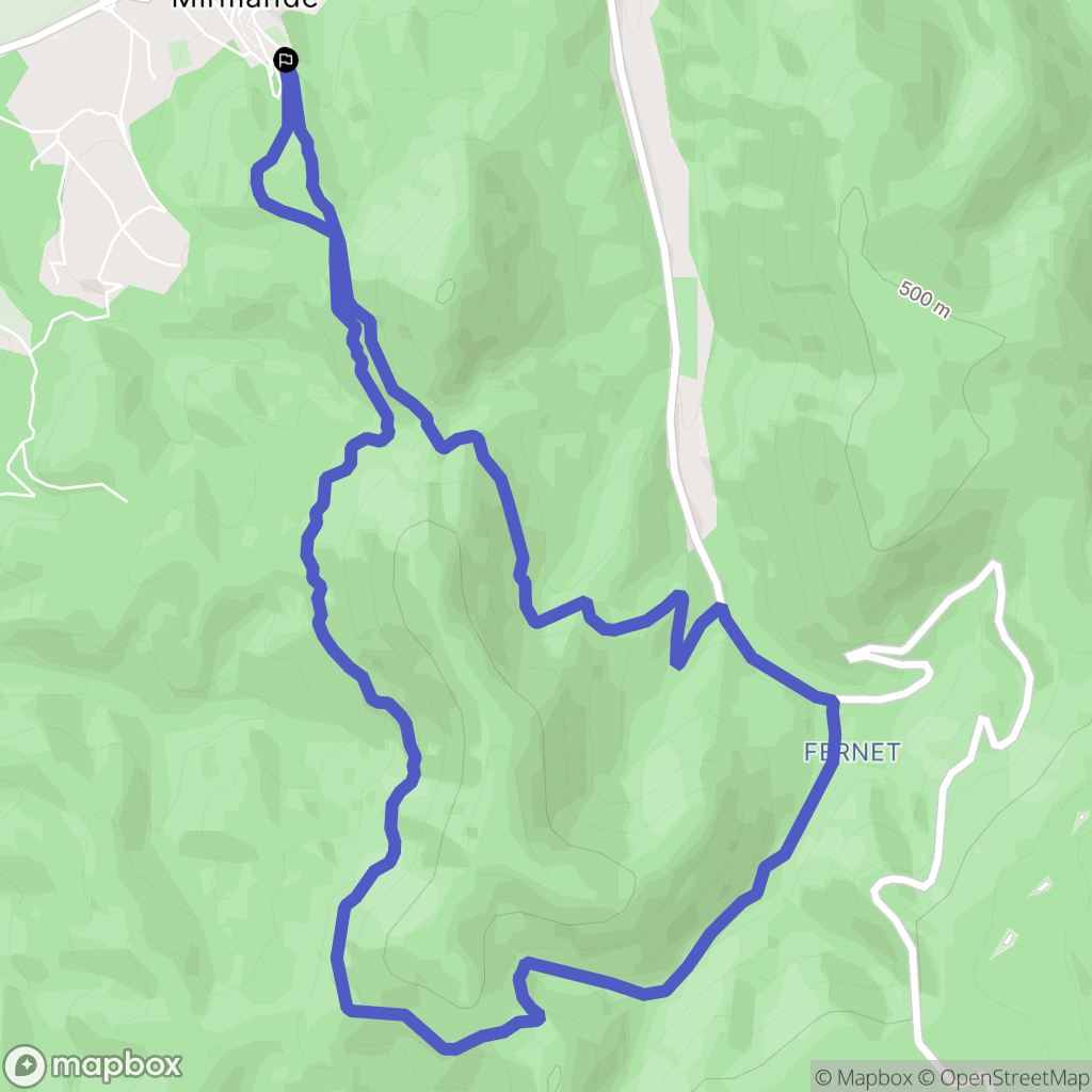 Mirmande : carte du parcours de randonnée - France