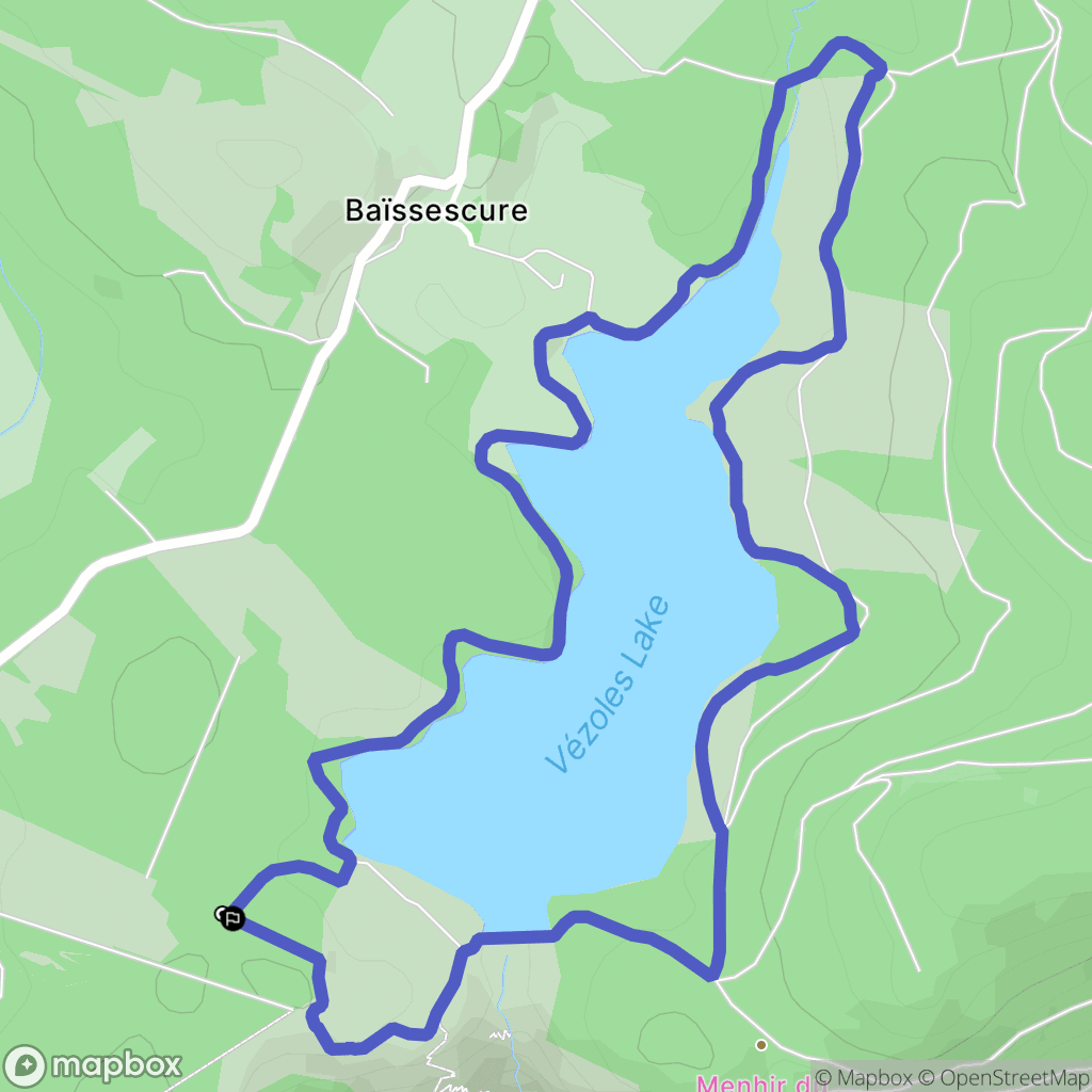 Fraisse-sur-Agout : carte du parcours de randonnée - France