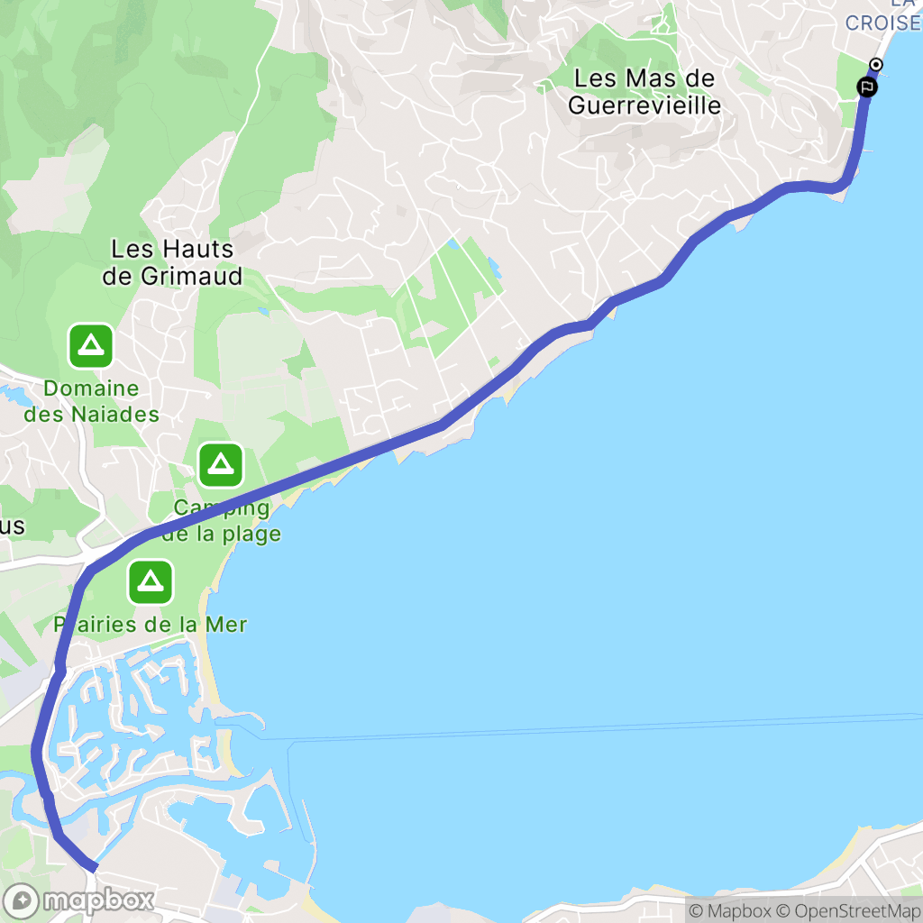 Sainte-Maxime : carte du parcours de randonnée - France