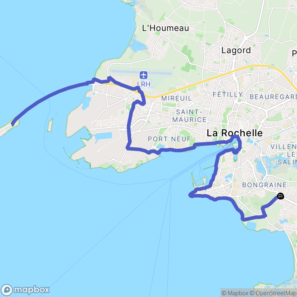 Aytré : carte du parcours de randonnée - France