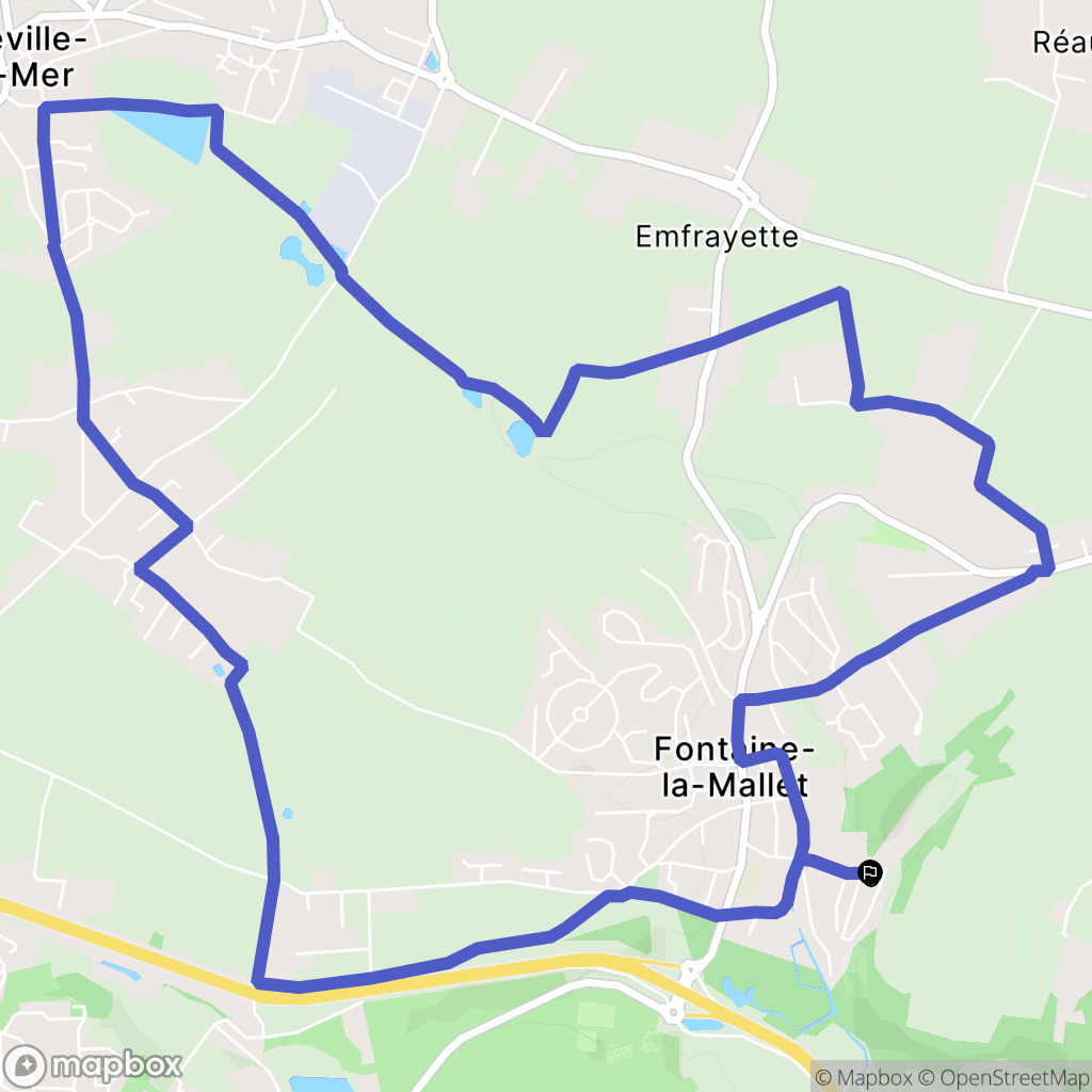 Fontaine-la-Mallet : carte du parcours de randonnée - France